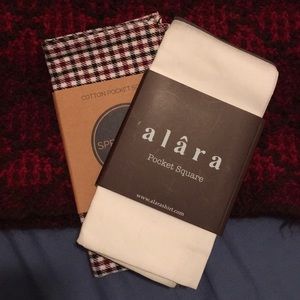 2 100% cotton pocket squares